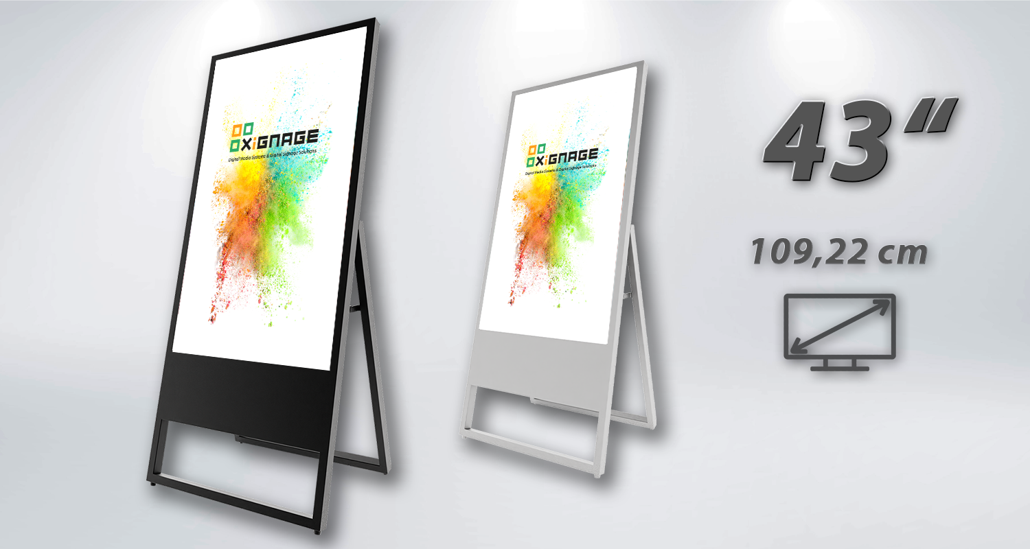 Digitaler Kundenstopper inkl. Full HD LCD Display und Media Player. 109,22 cm (43")