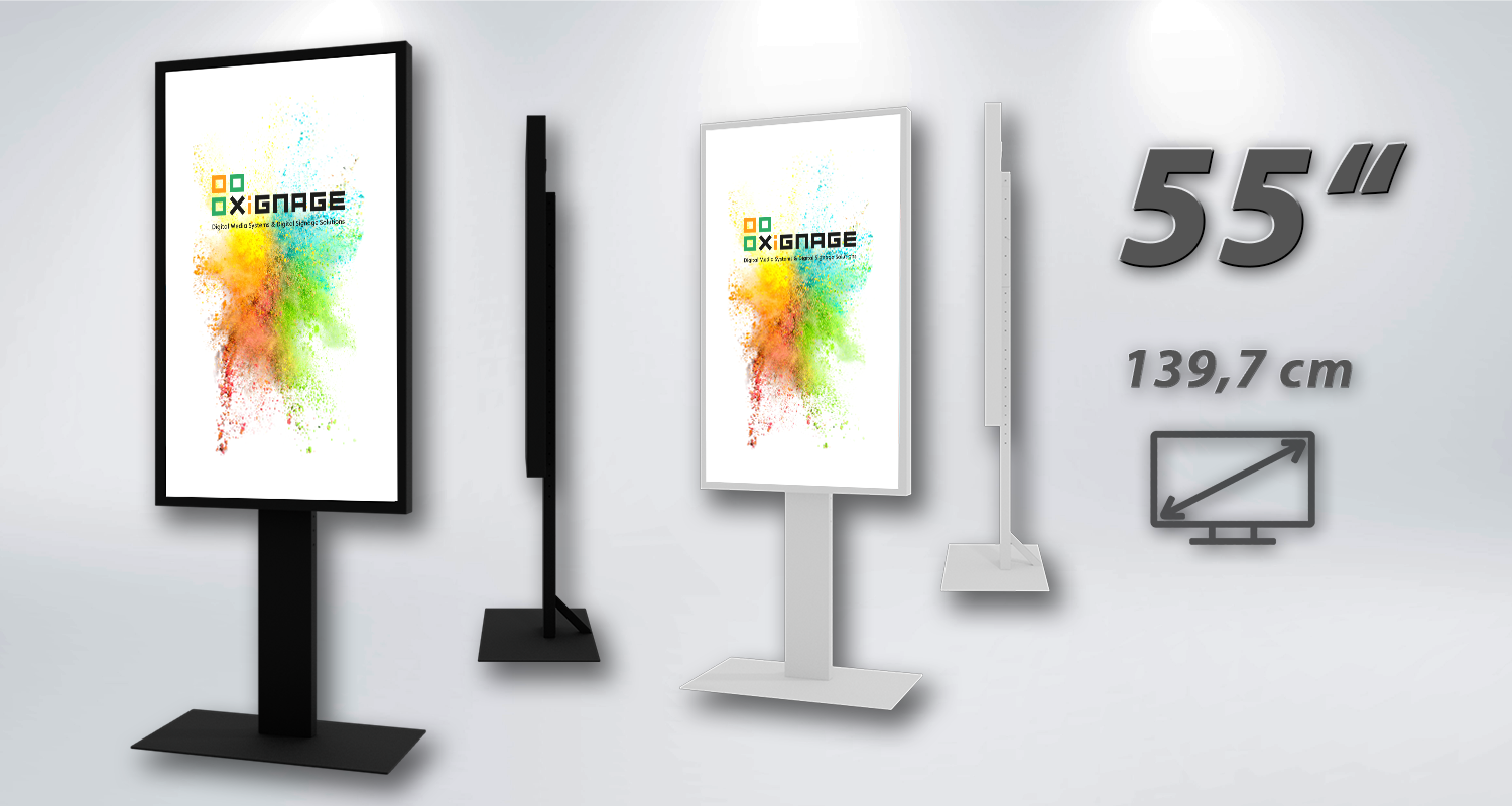 Schaufenster-Display mit hoher Leuchtkraft inkl. Media Player. 139,7 cm (55")