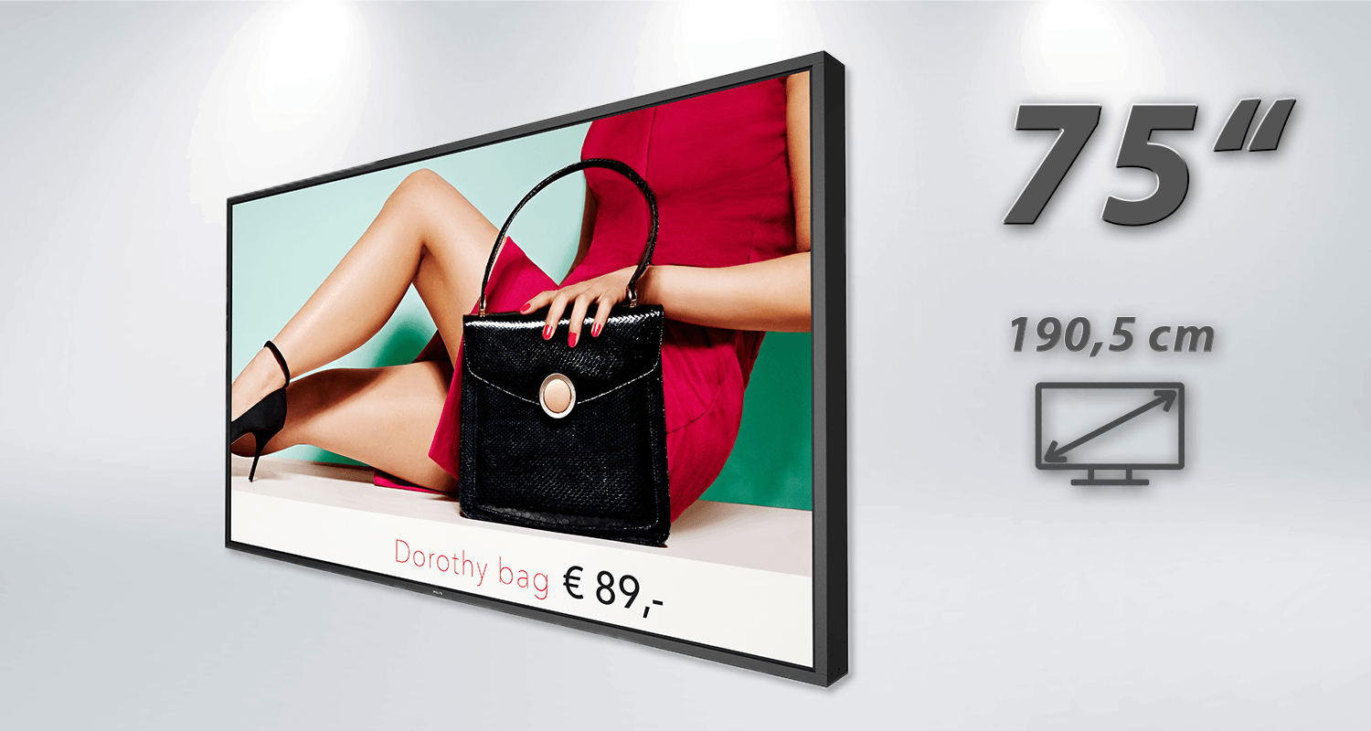 PROFESSIONAL SIGNAGE - Philips H-Line Display - High Brightness Digital Signage 189,3 cm (75") - 75BDL4003H/00 - XIGNAGE.SHOP - Smart Digital Media Systems & Digital Signage Solutions