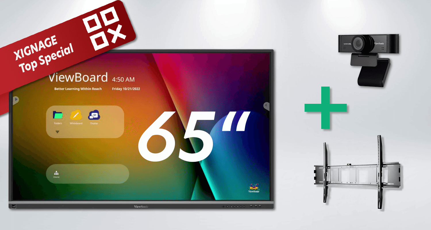 Konferenzraumtechnik Typ M | 165cm (65") - XIGNAGE.SHOP - Smart Digital Media Systems & Digital Signage Solutions