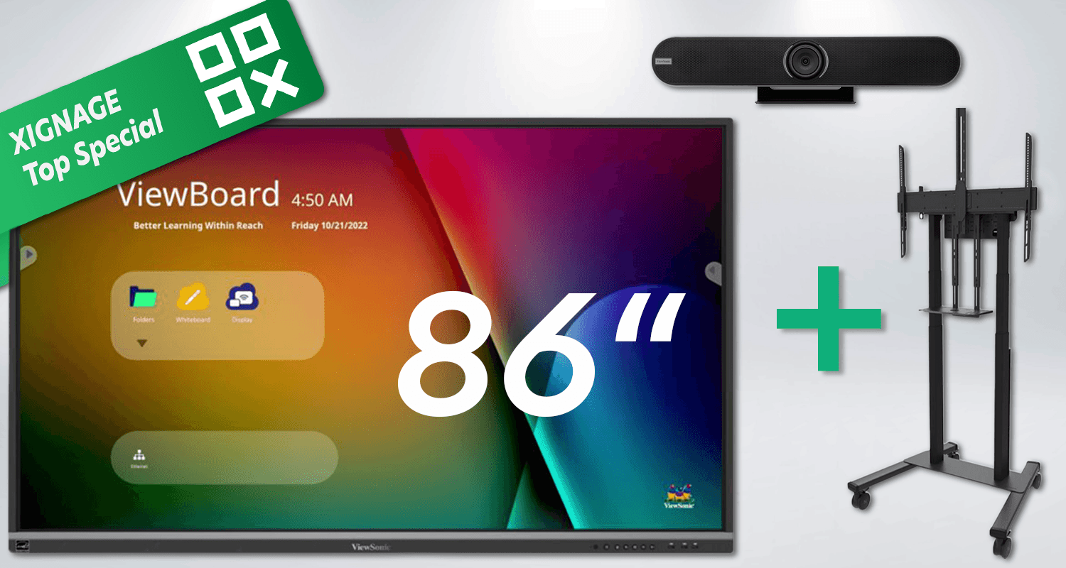 Konferenzraumtechnik Typ XL | 218cm (86") - XIGNAGE.SHOP - Smart Digital Media Systems & Digital Signage Solutions